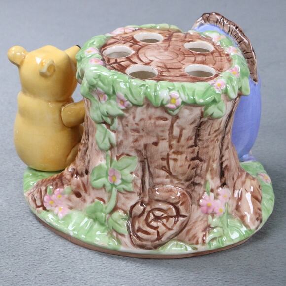 Disney Winnie the Pooh Ceramic Flower Frog Holder Pooh Eeyore Piglet Figurine - Picture 10 of 10